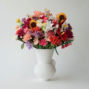 CJ Hendry Flower Markey Red Plush Pom Pom Collectible Flower